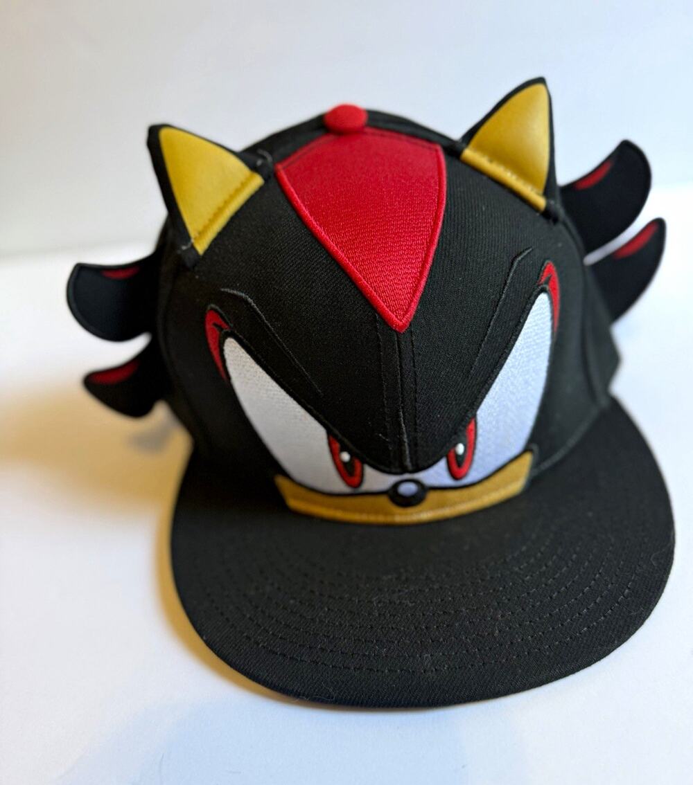 Sonic the Hedgehog Shadow 3D Snapback Hat Black Red Character Cap Adjustable